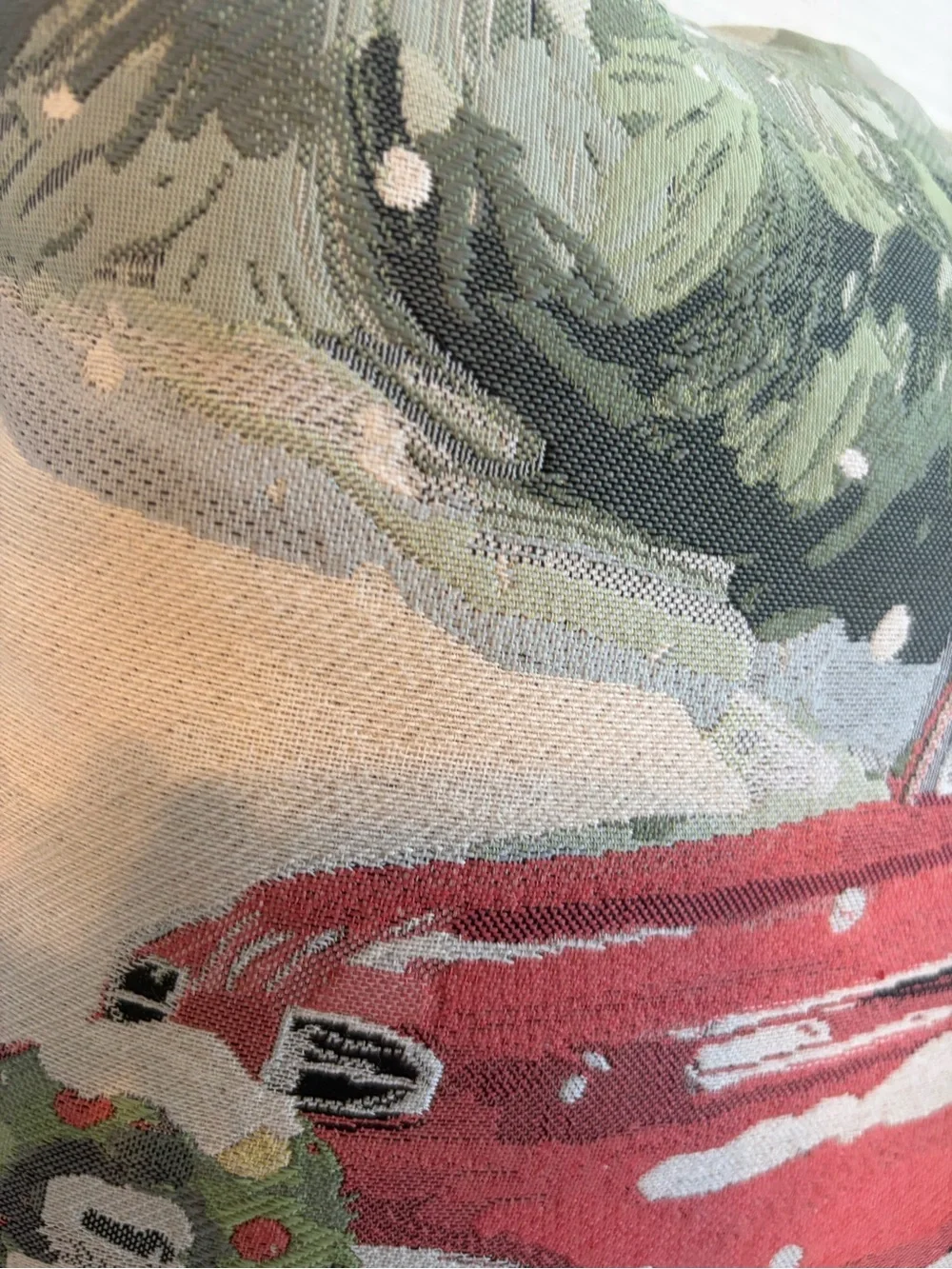 Holiday Red Vintage Truck Decorative Pillow - Brand Not Shown